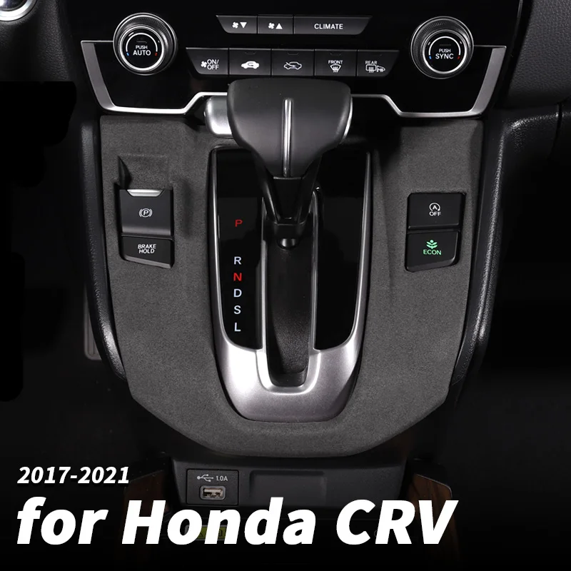 Stuffed fur gear box control operation panel decoration modification accessories for Honda crv CR-V 2017 18 2019 2020 2021 | Автомобили и