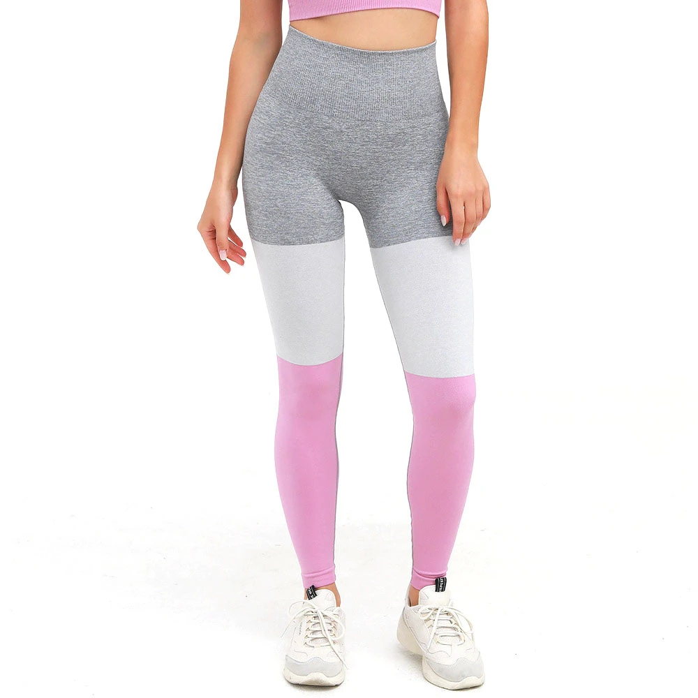 Новый сексуальный бесшовный трикотажный спортивный леггинсы брюки для девочек