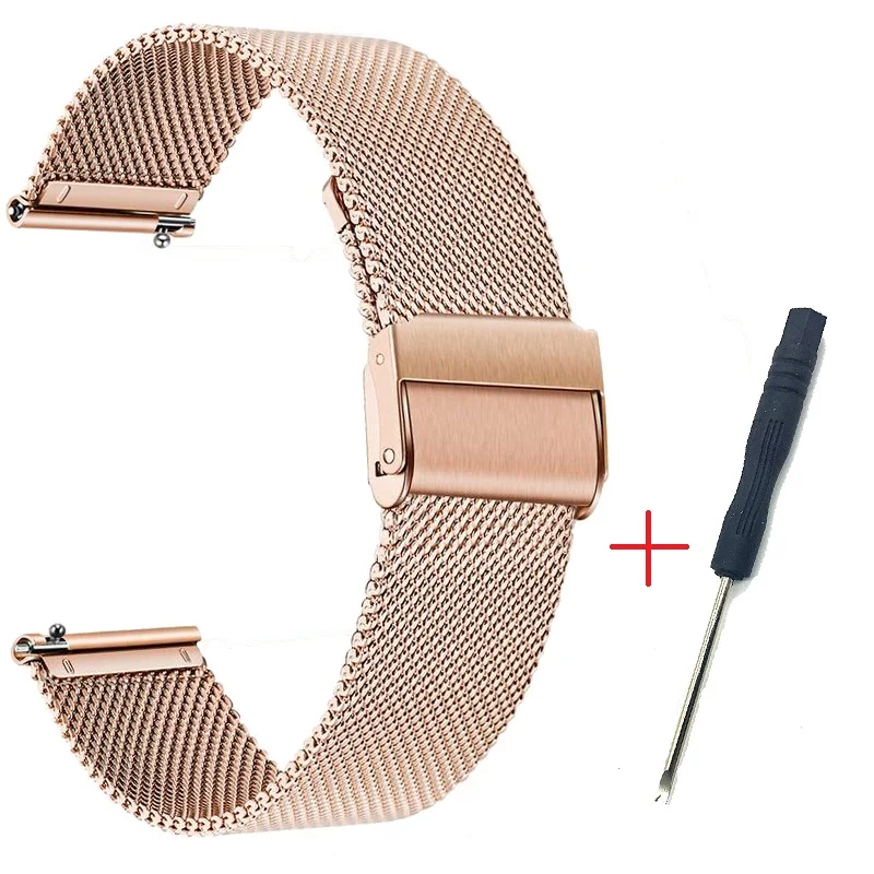 

watch strap For Samsung Galaxy Watch active band /active2 44mm 40mm 22mm 20mm Watch Band Stainless Steel for Amazfit GTR 47/42mm
