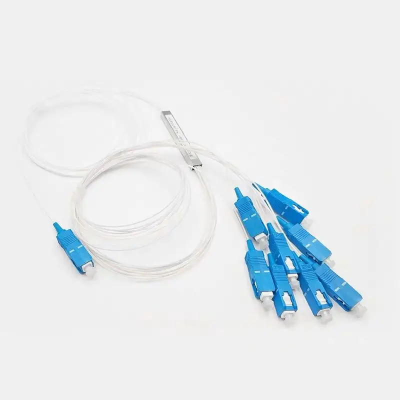 Free Shipping10pcs/lot 1x8 SC/UPC Mini Blockless 1*8 SC/ UPC Connector Fiber Optic Splitter