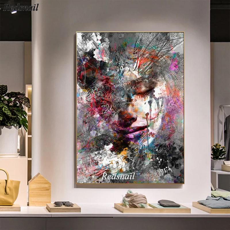 5d diy алмазная живопись красочные девушки лицо полный головоломка со стразами