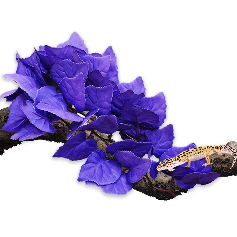 Растения для рептилий 2 шт. Подвесные террариума из шелка с присоской медвежьих