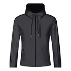 Мужской непродуваемый кардиган с воротником-стойкой и длинным рукавом