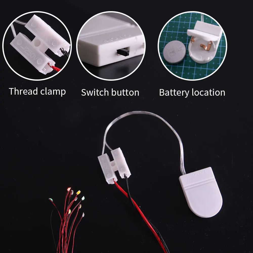 

3pcs Button Coin Cell Battery Power Bank Cases 3V With ON-OFF Switch With Wire Lead