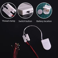 3pcs button coin cell battery power bank cases 3v with on off switch with wire lead