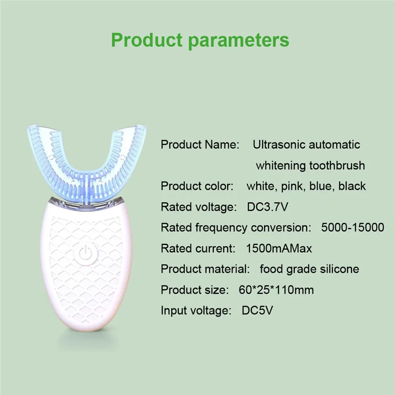 360 градусов интеллигентая (ый) автоматический Sonic зубная щётка Зубная U Тип 4