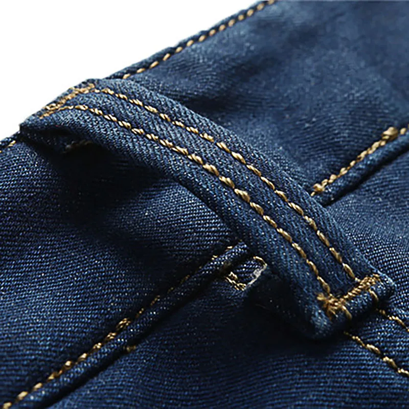 Джинсы мужские Зимние флисовые классические Стрейчевые теплые фланелевые брюки