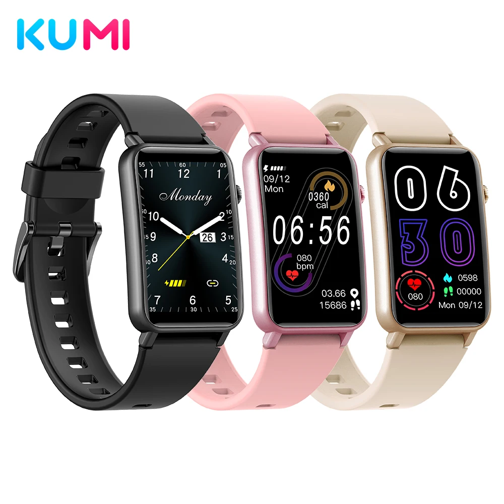 

New Arrivial Original KUMI U3 Smart Watch 1.57inch 200x320 Bluetooth 5.0 IP68 Smartwatch Women Fashion Fitness Tracker Pedometer