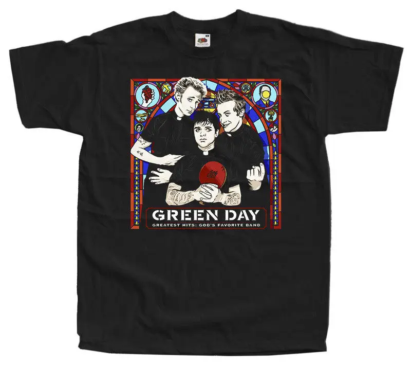 Зеленый день Обложка альбома черная футболка Billie Joe Armstrong DTG все размеры S 3XL 2019