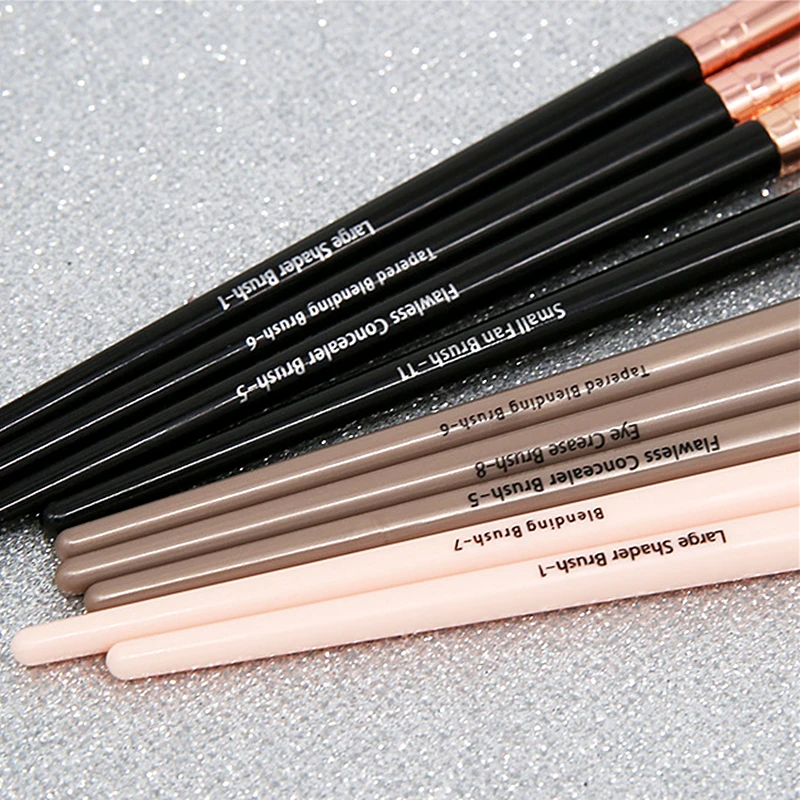 

ZZDOG 12Pcs High-Quality Detail Makeup Brushes Set Professional Eye Shadow Eyelash Highlight Blending Cosmetics Beauty Tools New