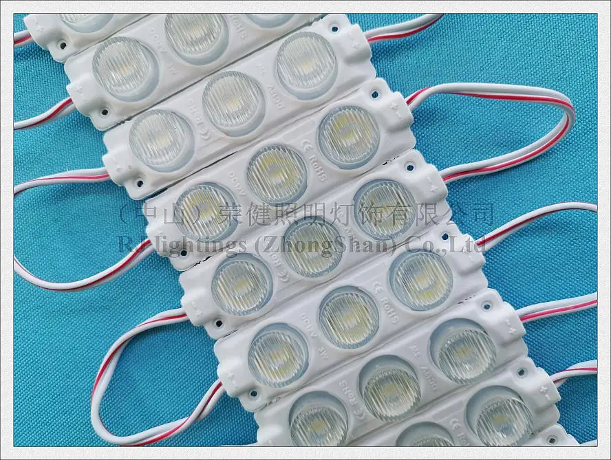 3W светодиодный модуль светильник с объективом DC12V 75 мм(L)* 20 мм(W) угол луча по вертикали 15 градусов и по горизонтали 45 градусов IP65 CE