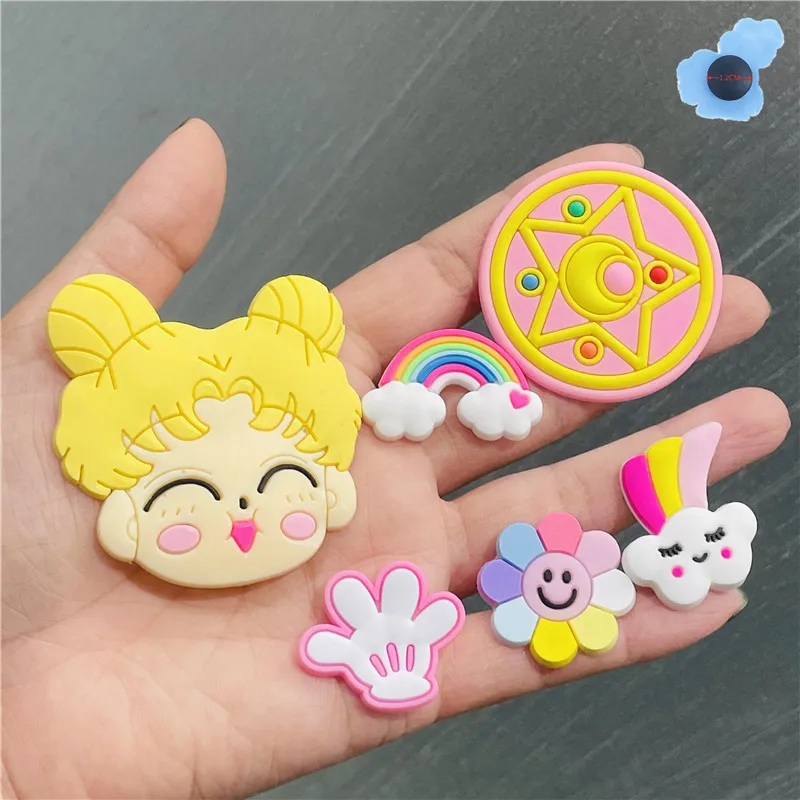 

cartoon Animal Cat Shoe Accessories Shoe Decoration Fit Croc Wristbands Kids