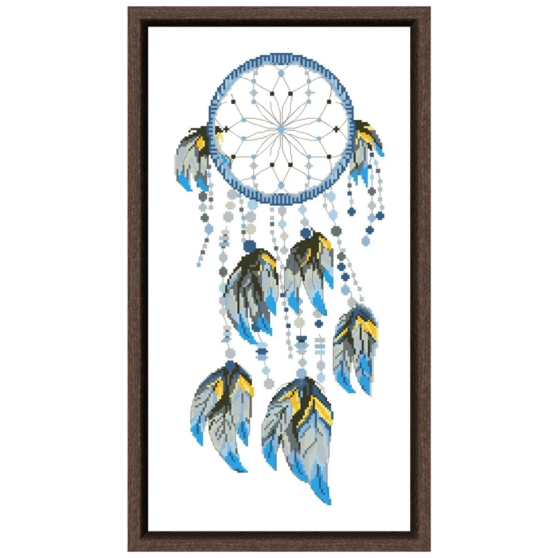 

Dreamcatcher cross stitch package cartoon feather 18ct 14ct 11ct cloth cotton thread embroidery DIY handmade needlework