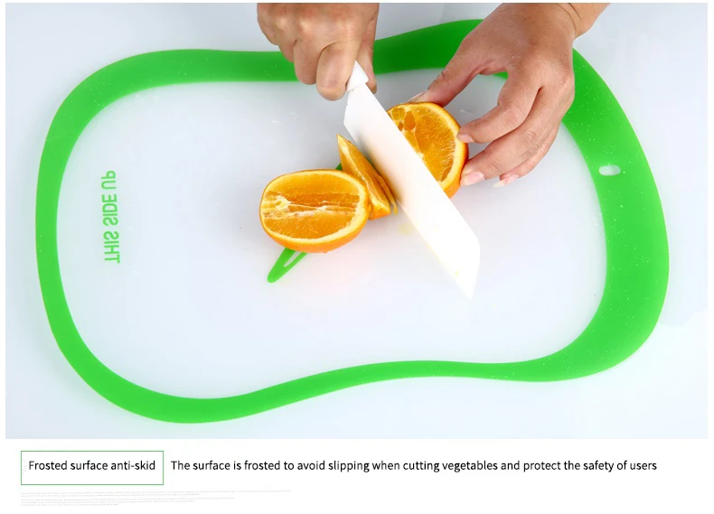 Пластиковая разделочная доска нескользящая матовая кухонная инструмент для