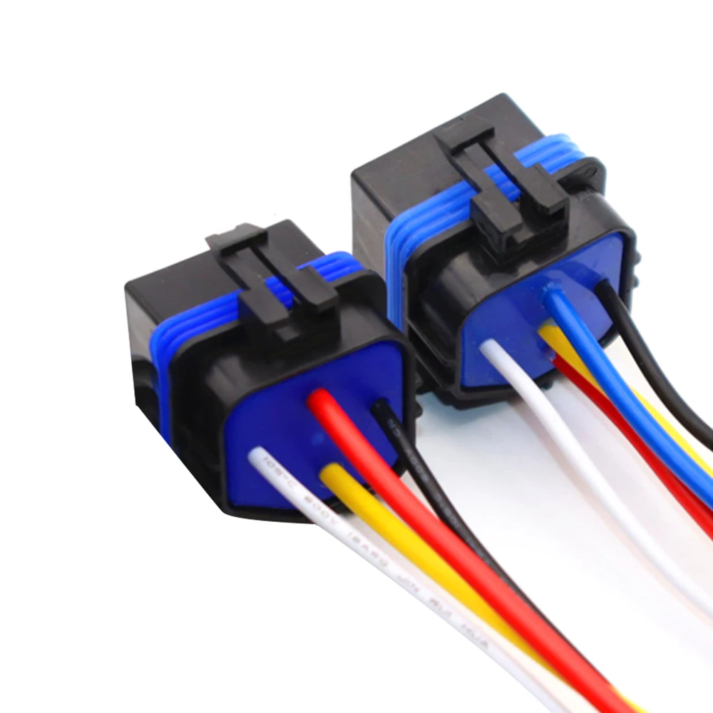 5Pin 4Pin Automobile Relay Sealed Waterproof Integrated Wired DC12V 40A Auto + Holder With 140mm Length Wires | Обустройство дома
