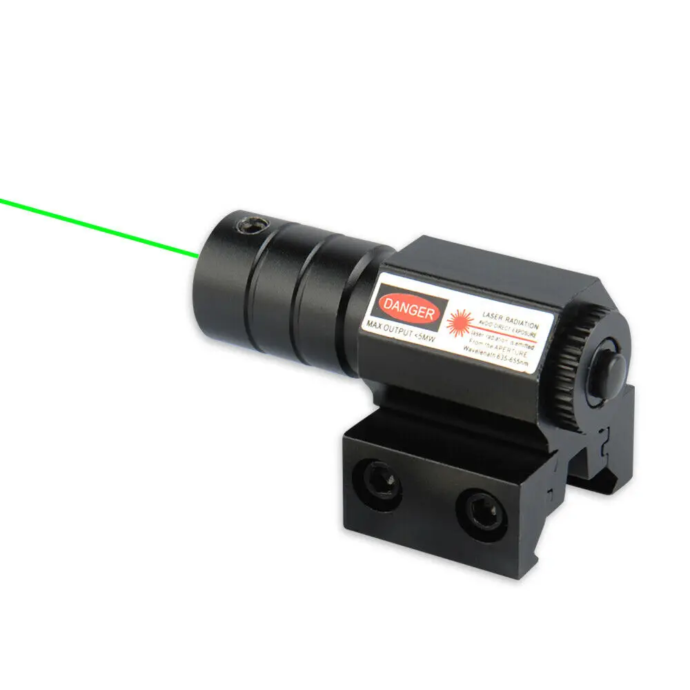 

Hunting Green Dot Laser Sight For Pistol Picatinny Rifle 11-20mm Weaver Mount Shooting
