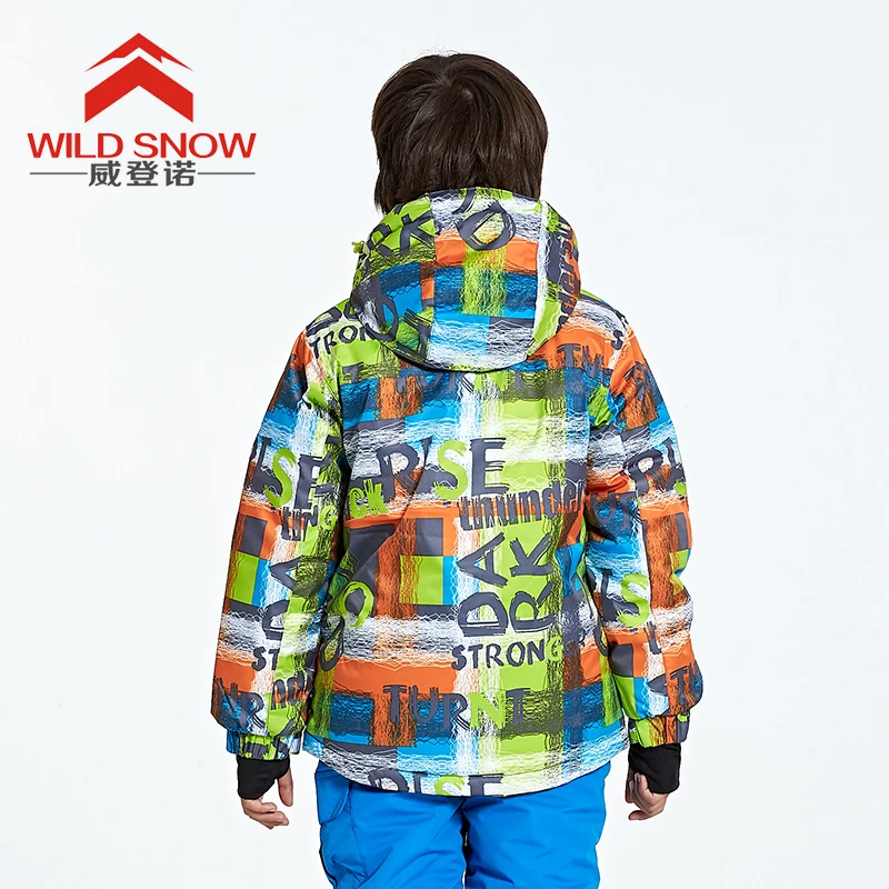 Детская уличная зимняя куртка для сноуборда детская теплая спортивная Лыжная