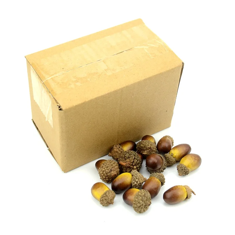 

20pcs 3cm Acorns Mini Artificial Fake Foam Fruits and Vegetables Flowers for Wedding Christmas Tree Decoration Home Decor