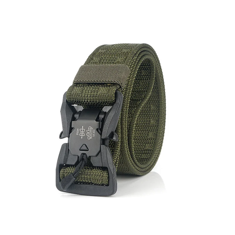 

Tactical Belt Men's belt Hard PC Quick Release Magnetic Buckle Military Belt outdoor sports Soft Real Nylon Sports Accessories