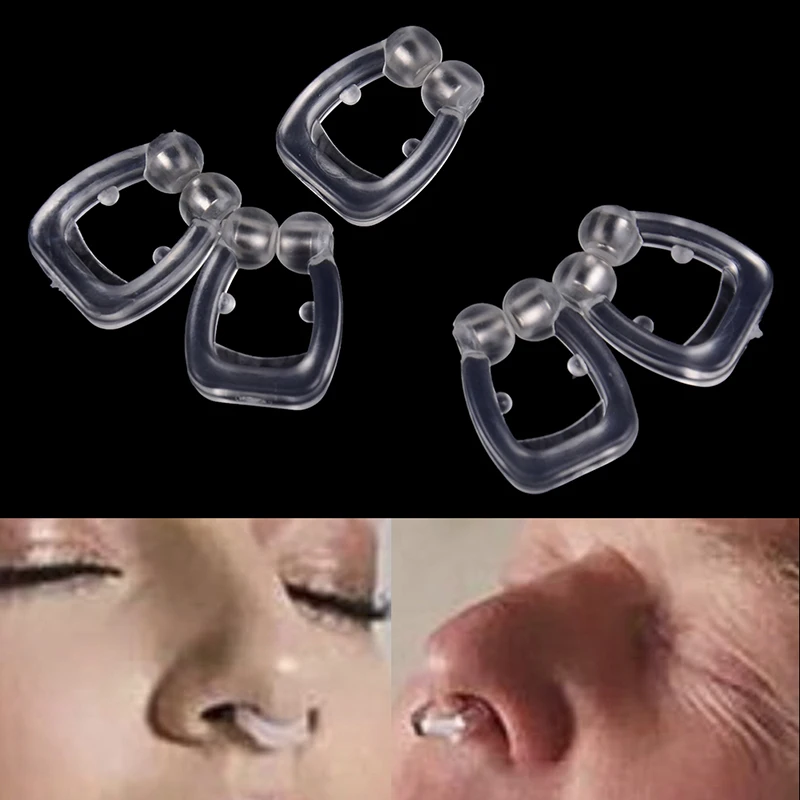 

Silicone Magnetic Anti Snore Stop Snoring Nose Clip Sleep Tray Sleeping Aid Breathing Apnea Guard Night Anti Ronco With Case