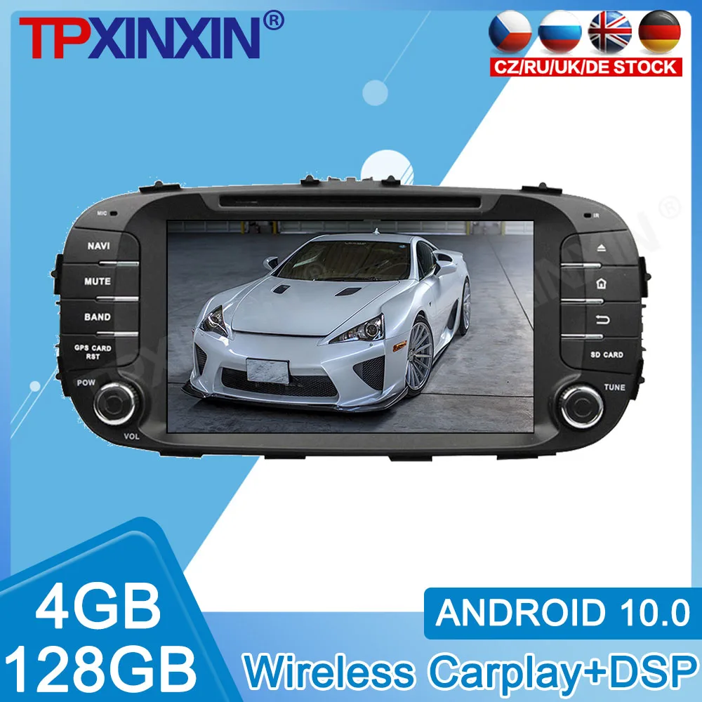 

Android 10 DSP Carplay For KIA Soul 2014 2015 2016 2017 Car Radio Recorder Multimedia Player Stereo Head Unit GPS Navigate 2 DIN