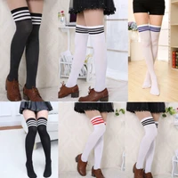 new autumn winter sexy socks striped long socks womens lady girls kawaii cute opaque knit over knee thigh high stockings