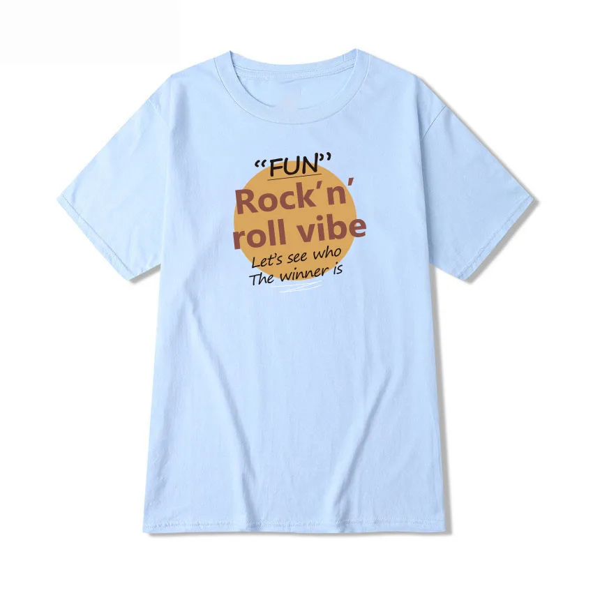 

Rock'n' roll vibe Print T Shirt Men Short Sleeve Tops Fashion Hip Hop Boy Tee Oversize Cotton Shirt Male Graphic Tee Shirt