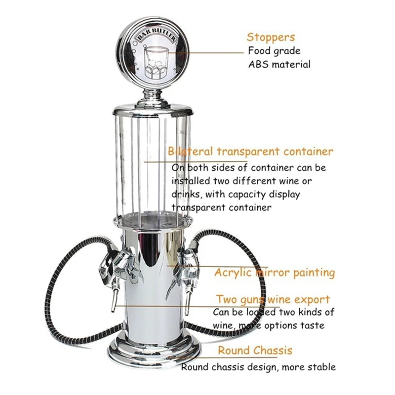 Wine Gas Station Cocktail Dispenser Drinks Bartending Beer hine Double Pumps Liquor | Дом и сад