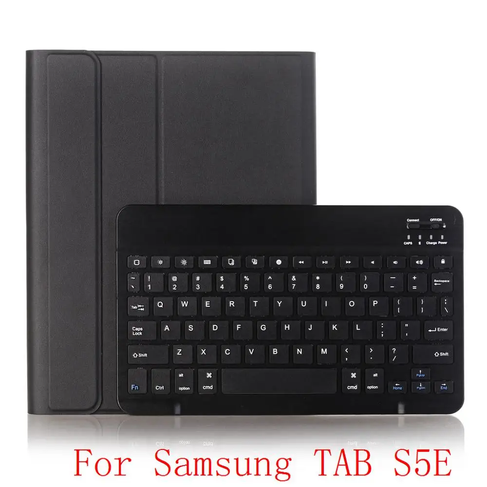 Black Беспроводной клавиатура чехол для samsung Galaxy TAB S5E Bluetooth чехол с откидной магнитной крышкой клавиатура чехол для планшета для samsung TAB S5E S4 s5 e 10,5 - Цвет: Black
