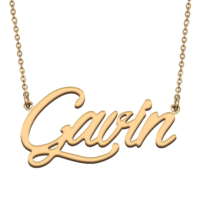 Gavin Custom Name Necklace Customized Pendant Choker Personalized Jewelry Gift for Women Girls Friend Christmas Present