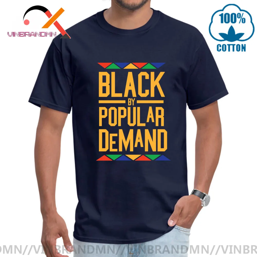 

2020 new fashion mens tshirt Black By Popular Demand Tribal Golden Letters printed T shirt Short Sleeve cotton O-neck Tee Shirts