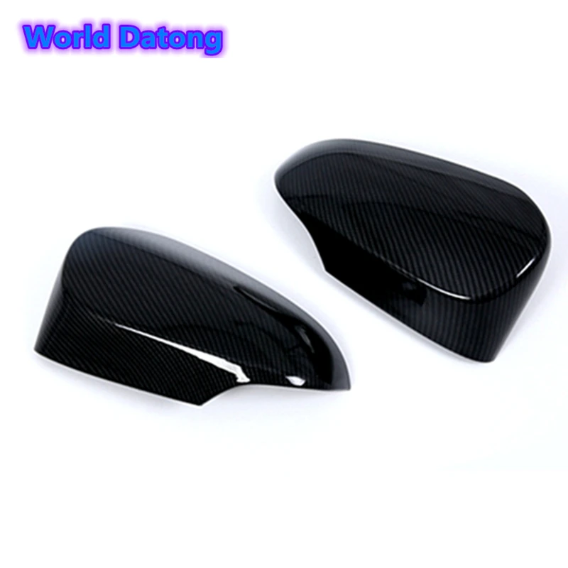 Углеродные волокна шаблон двери автомобиля крыло Зеркало Охватывает зеркало