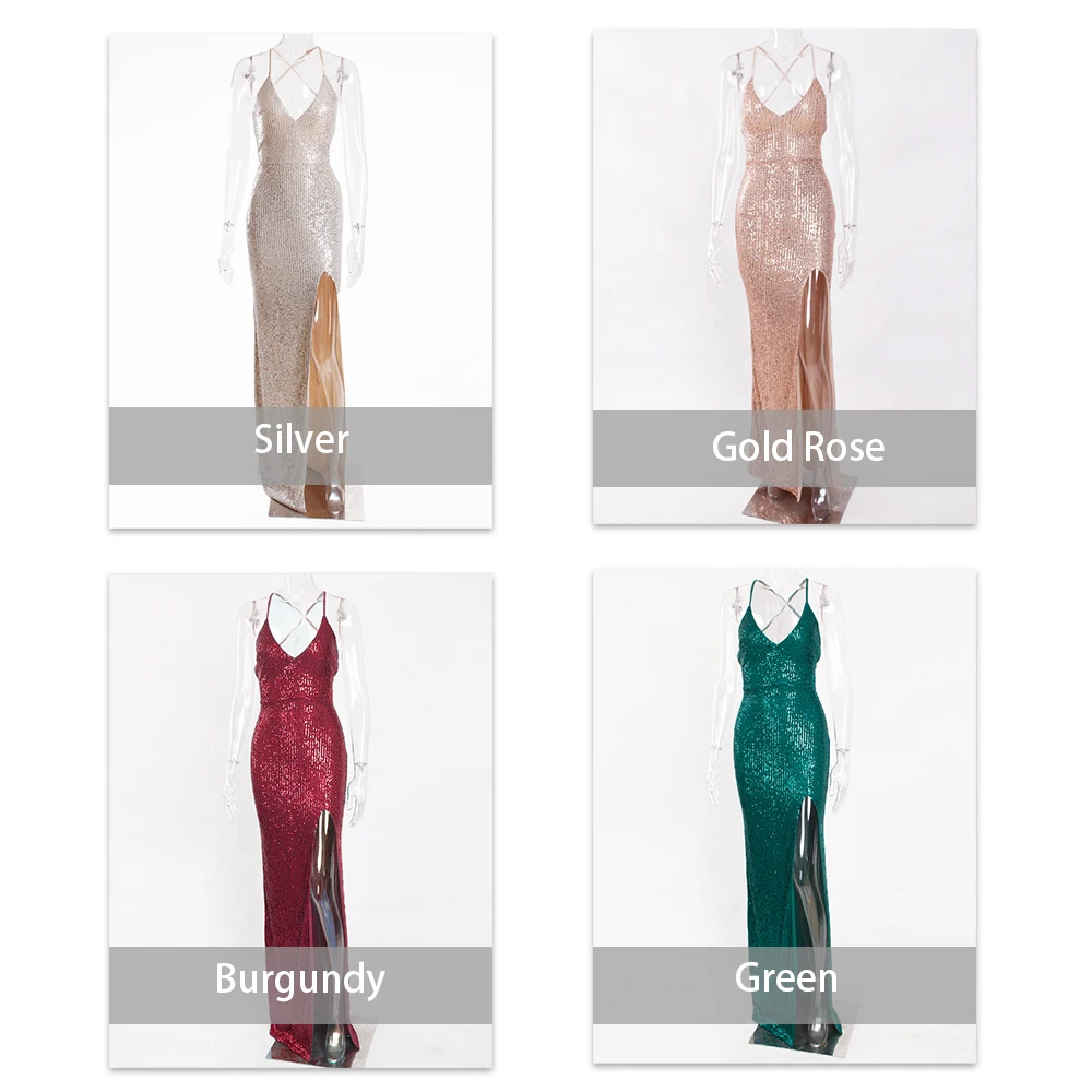 Сексуальное коктейльное вечерние с V образным вырезом на шнуровке блестками