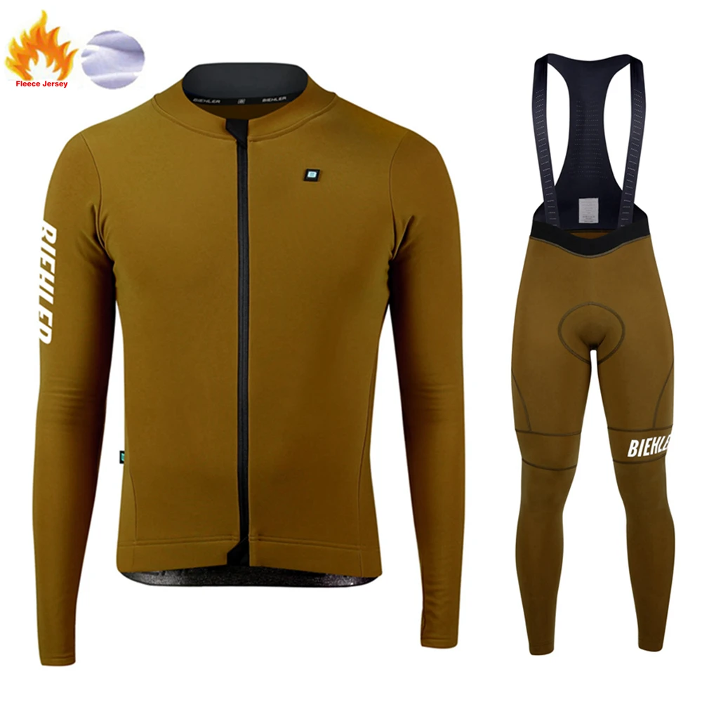 Winter Thermal Fleece 2022 Cycling Jersey Long Set MTB Bicycle Clothing Sportswear Mountain Bike Clothes Shirt Ropa Ciclismo | Спорт и