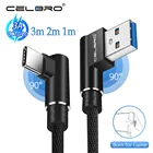 Кабель USB Type C для быстрой зарядки, 90 градусов, для Google Pixel 2 3 3XL 2XL OUKITEL K10 Xiaomi LG Sony