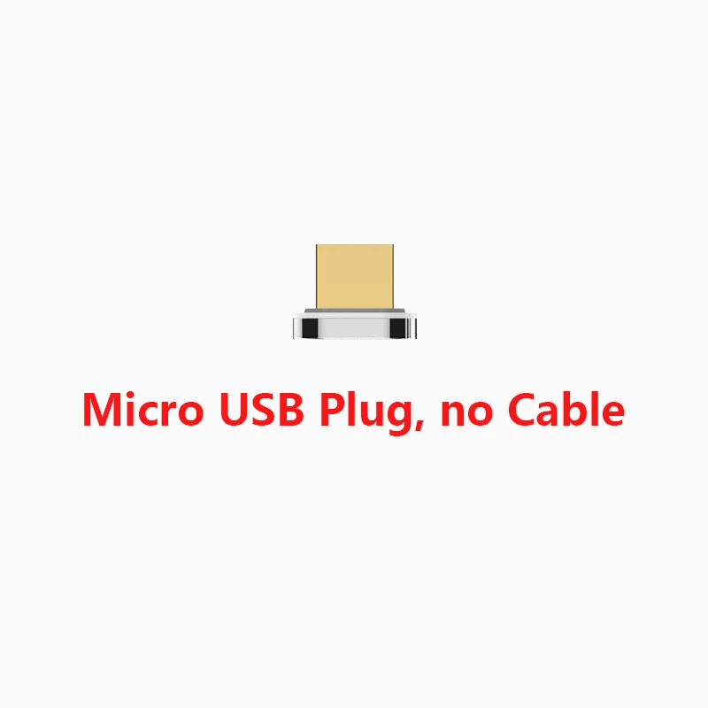 Micro USB plug 5А Магнитный кабель Micro usb type C светодиодный супер быстрый зарядный кабель для iPhone samsung huawei Xiaomi Android телефонный кабель 1 м - Цвет: Micro USB plug