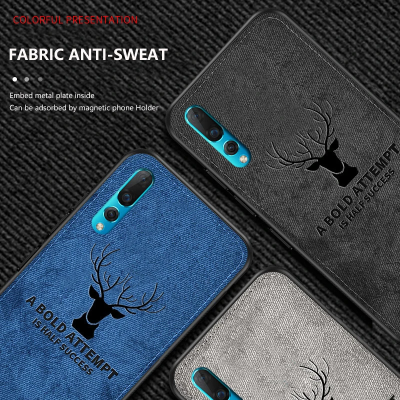 hot cloth texture deer 3d soft tpu magnetic car case for samsung galaxy a20 built in magnet plate case for a51 a71 a50 a70 cover free global shipping