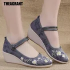 Туфли-лодочки женские демисезонные на танкетке, с вышивкой, WHH3013, 2021