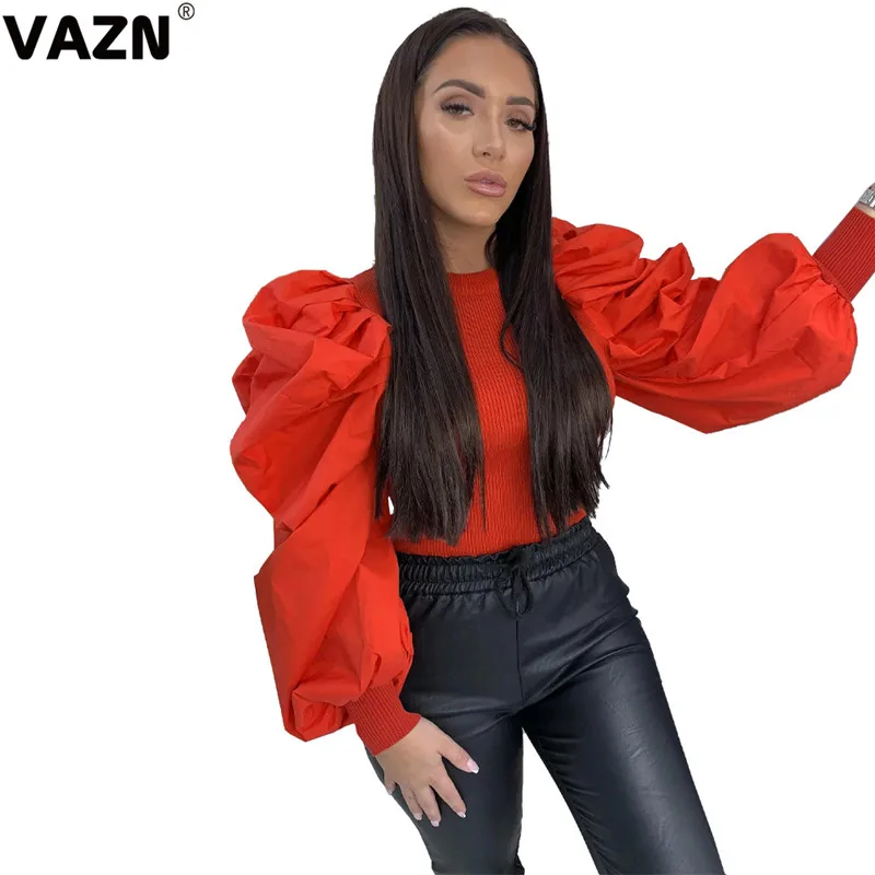 VAZN FNN8323 Горячая юная леди Примечание трикотажные футболки твердые сексуальные