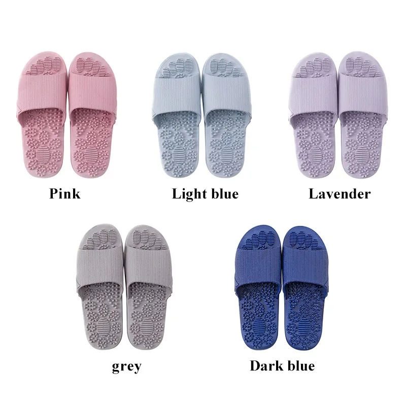 

Non-slip Massage slippers Women PVC Indoor Slippers Light Women House Bath Shoes Man Waterproof Sandals Slides bathroom
