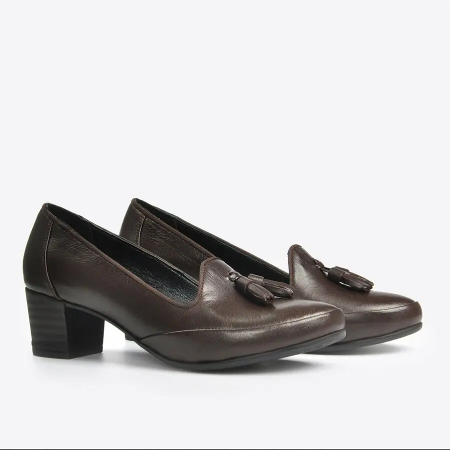 

Heels Women 2021 Mink Shoes Women Brown Classic Heeled Shoes Vzn20-018Y