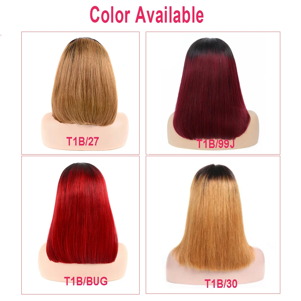 Парики из человеческих волос Satai короткий парик 13x 4/13x 6 бразильские волосы Remy Ombre