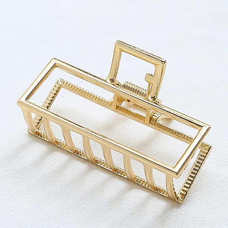 Геометрический зажим для волос в европейском стиле ретро простой дизайн полый