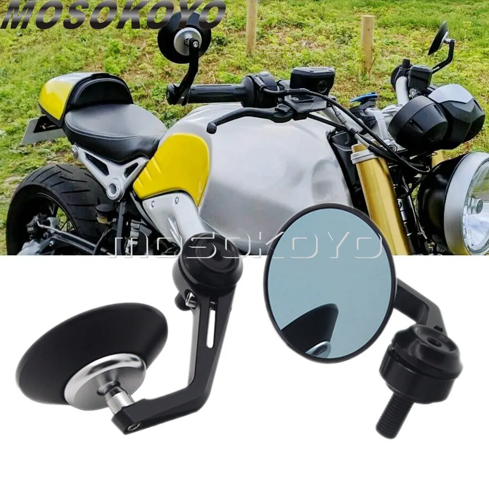 

For BMW R NINE T NINET R9T R 9 T Racer Pure Urban Scrambler F800R HP4 S1000 RR Black Silver Motorcycle CNC Round Bar End Mirrors