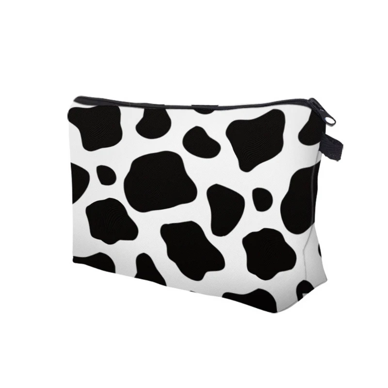 

2021 New Cosmetics Bag Cow Printed Makeup Bags for Girls, Small Travel Toiletry Bag