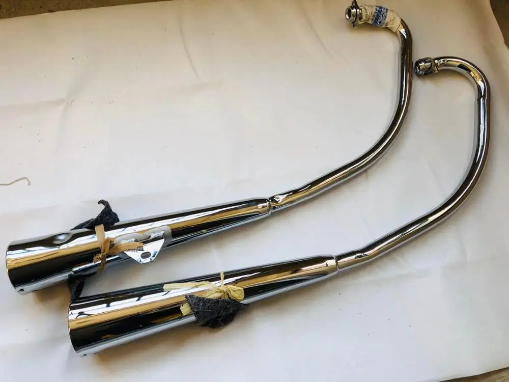 Двухцилиндровые трубы GN250 мотоциклетные глушители выхлопной | Автомобили и