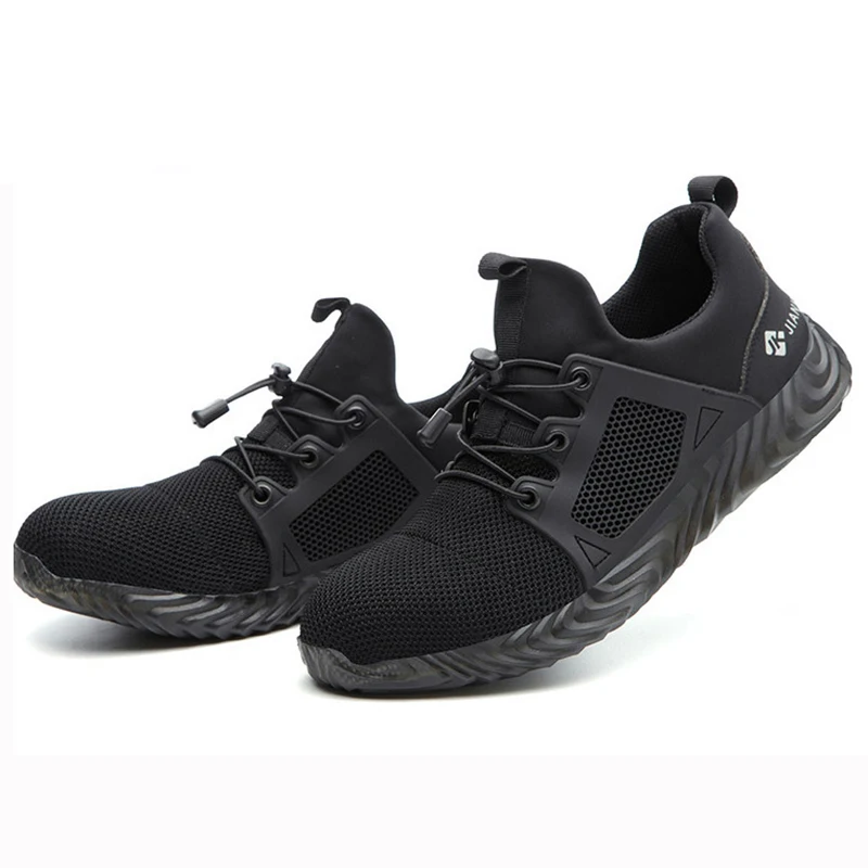 Высококачественная обувь для защиты от столкновений со стальным носком Мужская Рабочая обувь унисекс дышащая рабочая обувь из сетчатого материала на резиновой подошве