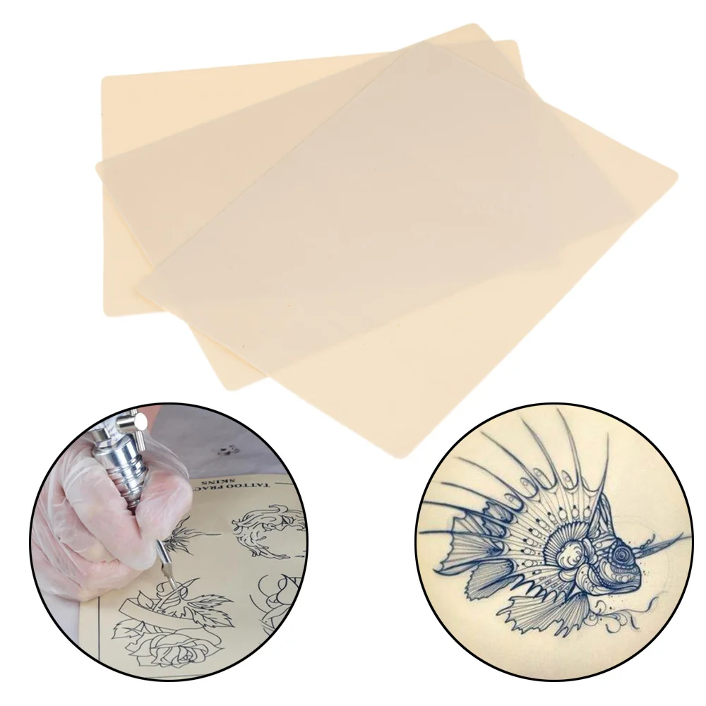 

1PC Tattoo Practice Skin DIY 8"x6" Dual Side Premium Blank For Needle Supply Kit Body Art Accessories