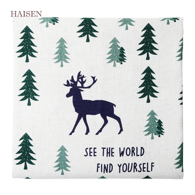 Ткань с принтом из хлопка и льна для домашнего текстиля сделай сам шитье квилтинг