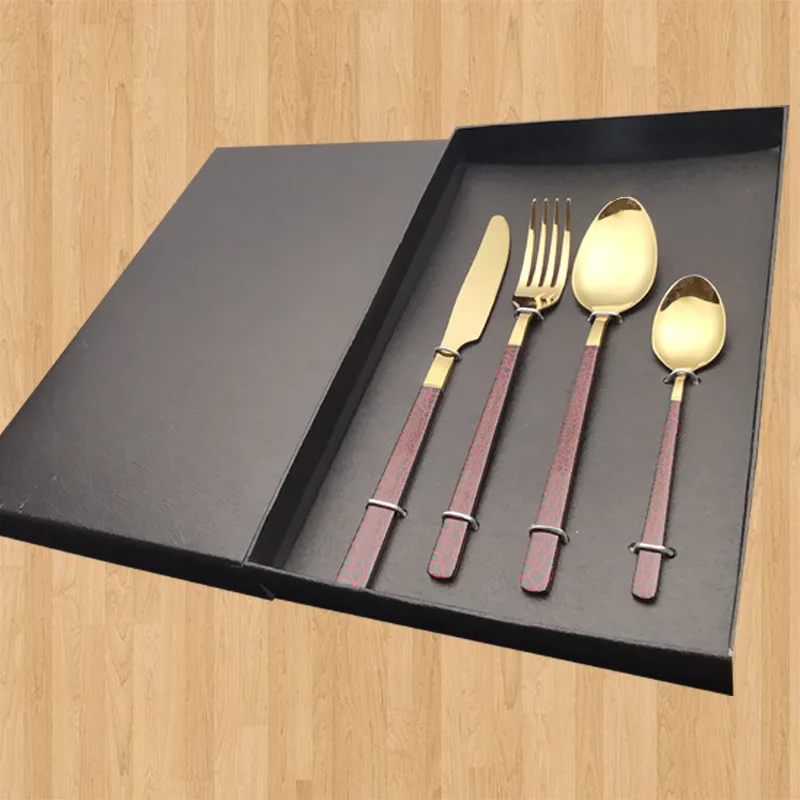 Забавный пылкий Западный набор ножей из нержавеющей стали вилка ложка посуды